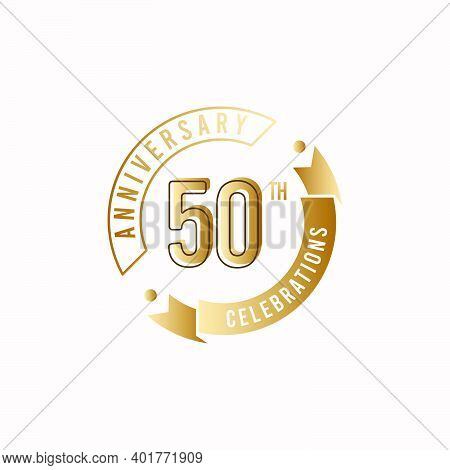50 Th Anniversary Celebration Logo Vector Template Design Illustration