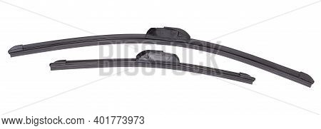 Set Of Two New Modern Frameless Car Windshield Wipers Blades Different Length With J-hook Arm On A W