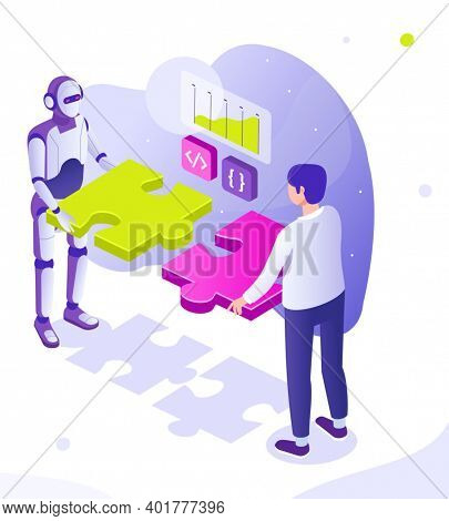 Robotics Development. Global Robotic Science Research For Future Of Human Life.