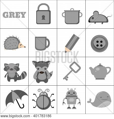 Learn Color. Grey Vector & Photo (Free Trial) | Bigstock