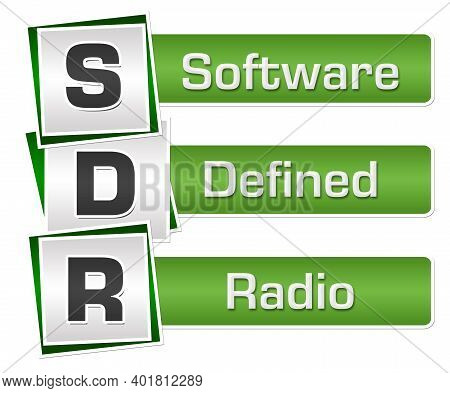 Sdr - Software Defined Radio Text Written Over Grey Green Background.