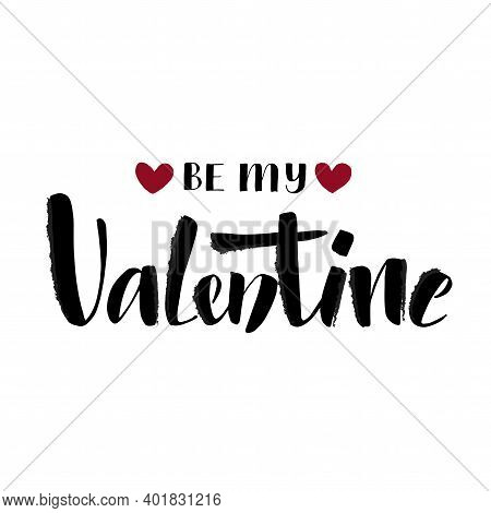 Happy Valentines Day Lettering Text Vector Illustration