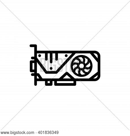 Vga card icon isolated on white background from cryptocurrency collection. Vga card icon trendy and modern Vga card symbol for logo, web, app, UI. Vga card icon simple sign. Vga card icon flat vector illustration for graphic and web design,Vga card