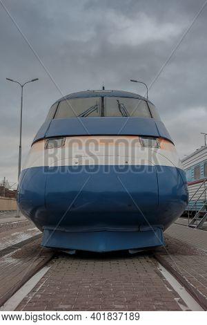 Russia, Saint Petersburg, Museum Of Railways Of Russia, February 2020: Selective Focus The Fastest H