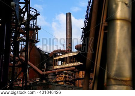 A View From The Rusty, Abandoned Steel City In Vítkovice In Czech Republic The Area Is Used As An In