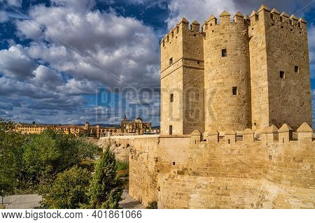 Cordoba, Spain - October 31, 2019: Calahorra Tower, Torre De La Calahorra In Cordoba, Spain. A Forti