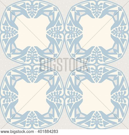 Seamless Pattern, Background. Colored Vector Illustration In Art Nouveau Style, Vintage, Old, Retro 