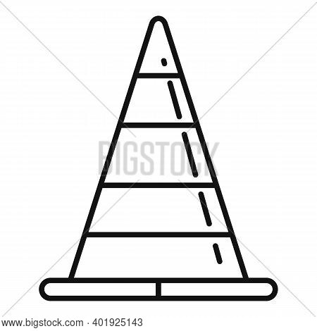 Demolition Road Cone Icon. Outline Demolition Road Cone Vector Icon For Web Design Isolated On White