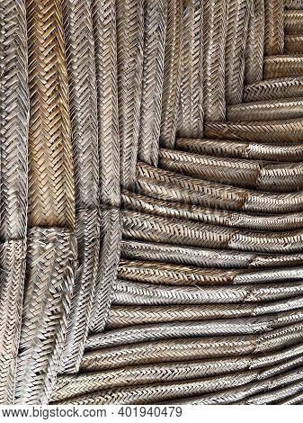Zanzibari Wicker Roof Pattern, Close Up Shot
