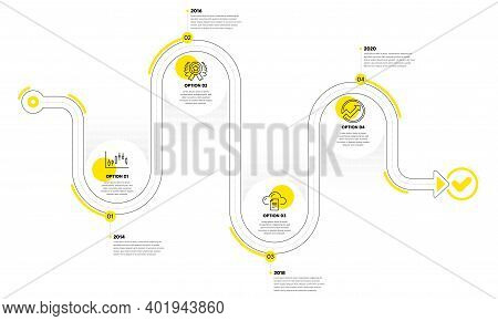 File Storage, Winner Ribbon And Audit Line Icons Set. Timeline Plan Infograph. Candlestick Graph Sig