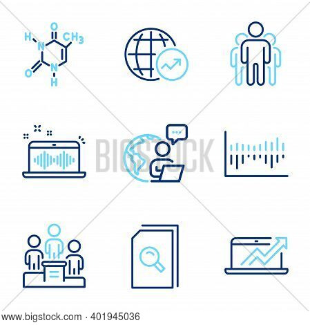 Education Icons Set. Included Icon As Sales Diagram, Music Making, Group Signs. Search Files, World 