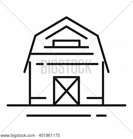 Farm Hambar Icon. Outline Farm Hambar Vector Icon For Web Design Isolated On White Background