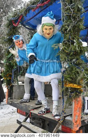 Malanka Celebration _ Men Dressed As Snow Maiden