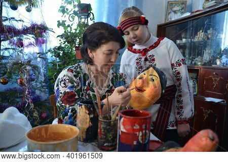 Painting Masks For Malanka Carnival