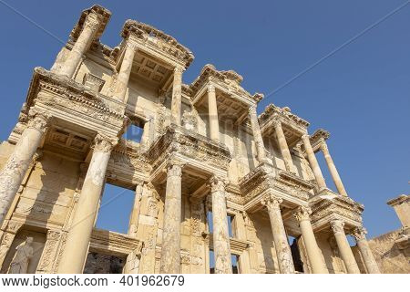 Complete View Of Library Inside Ephesus Ancient City
