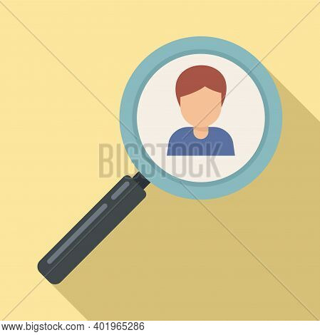 Sociology Person Search Icon. Flat Illustration Of Sociology Person Search Vector Icon For Web Desig