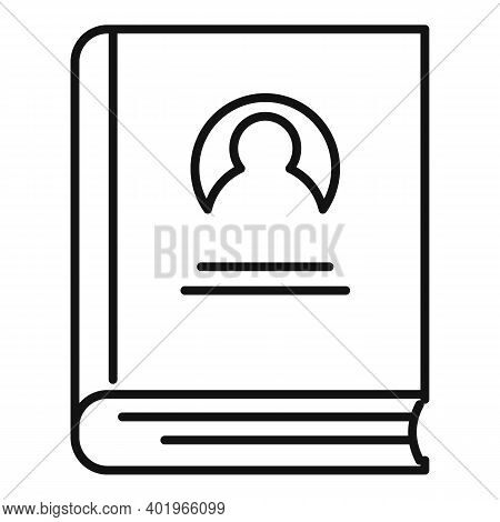 Sociology Old Book Icon. Outline Sociology Old Book Vector Icon For Web Design Isolated On White Bac