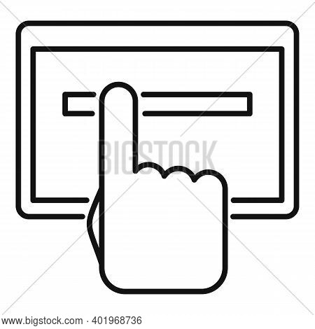 Cursor Paste Links Icon. Outline Cursor Paste Links Vector Icon For Web Design Isolated On White Bac