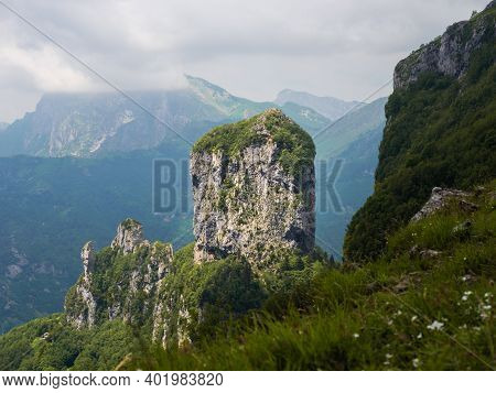 Apuan Alps - View Of Mount Procinto From Callare Di Matanna
