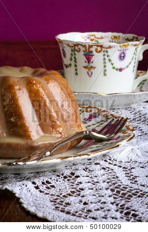 Mini Pound Cake - Almond Lemon Drizzle, Purple Background