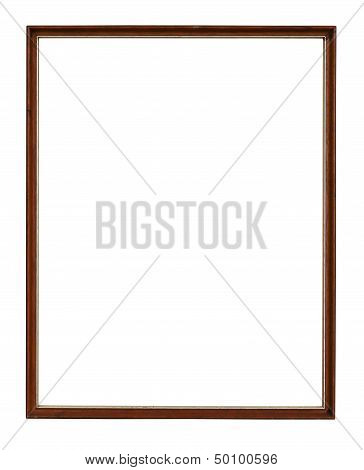 Wooden Picture Frame Isolated On White