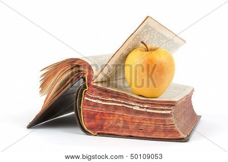 Old Book And Apple