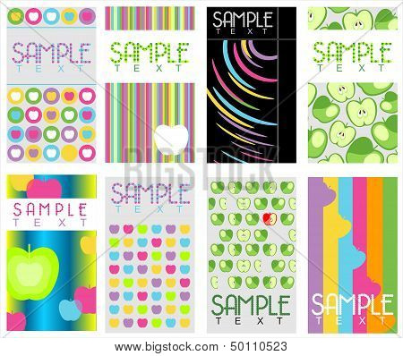 Set Of 8 Abstract Business Cards