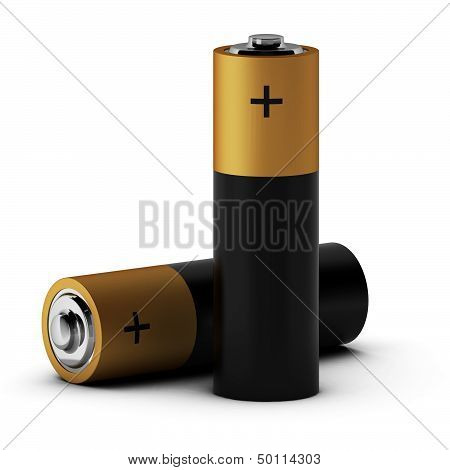3D Render Of Batteries