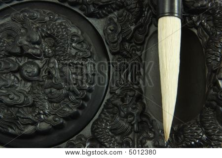 Chinese Calligraphy Tool——brush And Inkstone