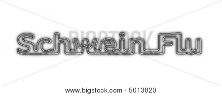 Schwein influenza Neon sort hvid