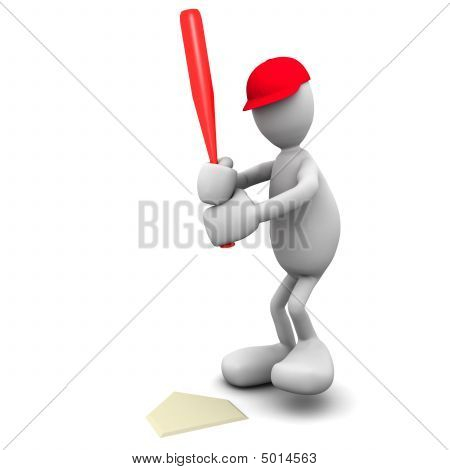 Battitore di Baseball 3D
