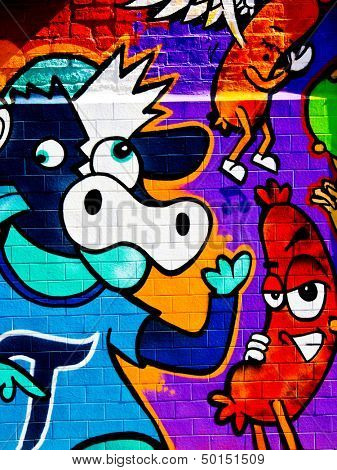 MELBOURNE - 28 agosto: Street art l'artista non identificato. Aldirittod piano di Melbourne graffiti gestione