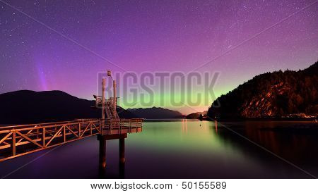 Aurora Borealis At Porteau Cove Provincial Park