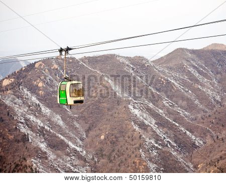 View Down From The Cable Car Near Great Wall