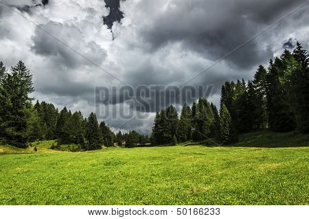 Storm Clouds Near Karerpass, Dolomites