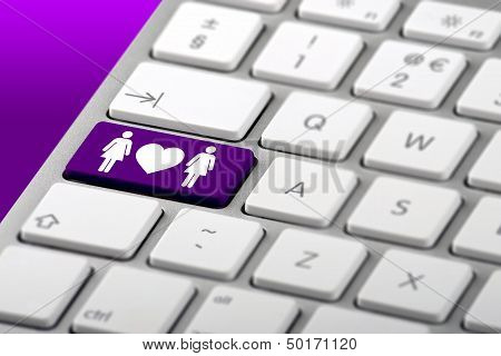Lesbian Couple Symbol On A Keyboard