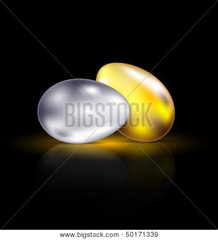 gold and silver eggs