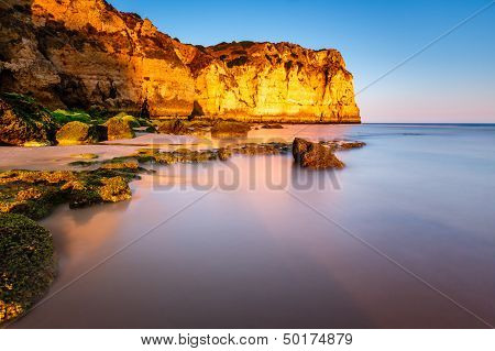 Porto De Mos Beach In Lagos, Algarve, Portugal