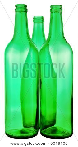 Bottiglia di vetro verde