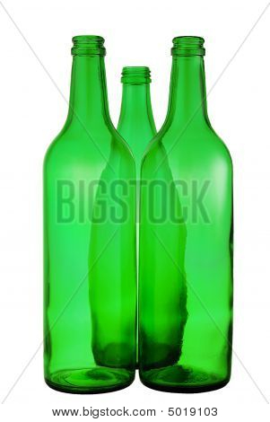 Bottiglia di vetro verde