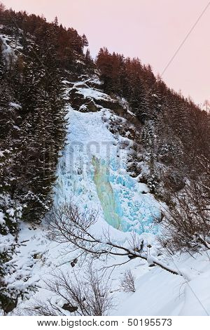 Waterfall Stuibenfall At Umhausen - Tirol Austria