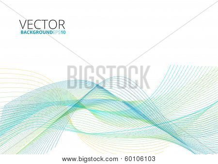 Abstract color wave design element