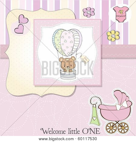 New Baby Girl Announcement Card