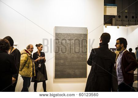 MADRID,SPAIN - 19 FEBRUARY 2014.Sculpture.Begins 2014 ARCO, the International Contemporary Art Fair in Madrid, Spain
