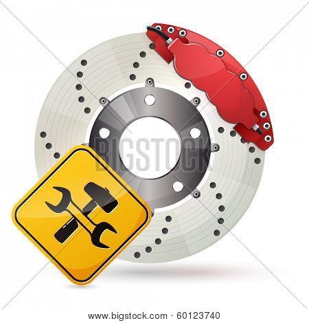 Car brake disc service icon