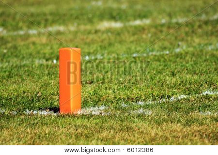 Futebol gol linha marcador laranja