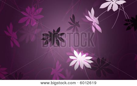 Background Design With Floral Shapes
