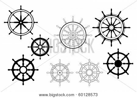 Nautical ships wheels