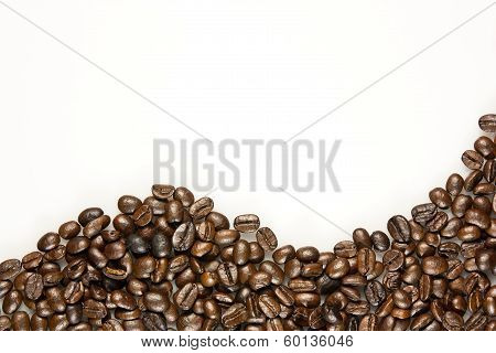 Coffee Beans On The White Background