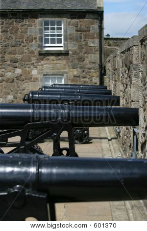 Řada děl na hradě Stirling